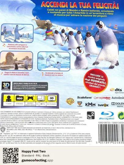 Happy Feet Two PlayStation 3, PAL box back