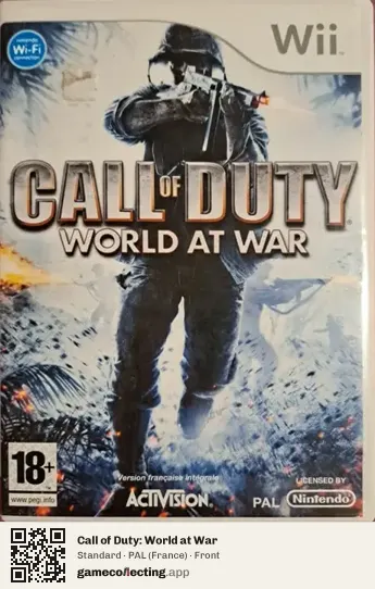 Call of Duty: World at War Nintendo Wii, France box front