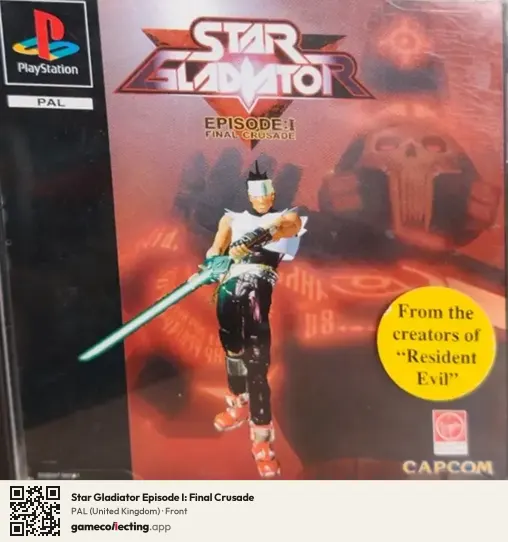 Star Gladiator Episode I: Final Crusade PlayStation, United Kingdom box front