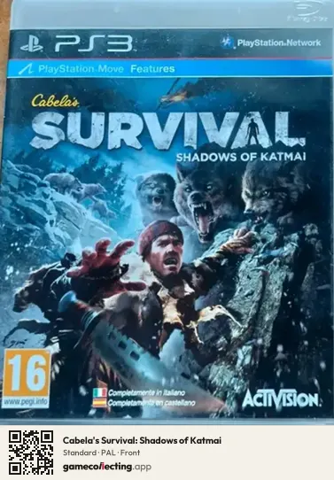 Cabela's Survival: Shadows of Katmai PlayStation 3, PAL box front
