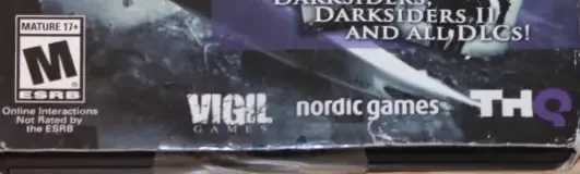Darksiders Complete, the ESRB box on its front