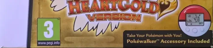 Pokémon HeartGold Version, the PEGI square on its front