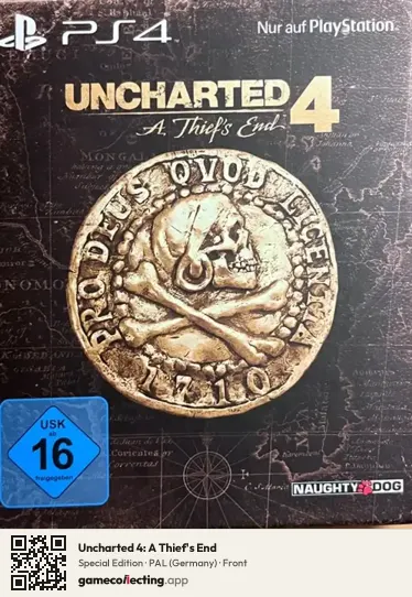 Uncharted 4: A Thief's End PlayStation 4, Germany box front