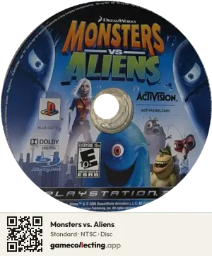 Monsters vs. Aliens PlayStation 3, NTSC disc