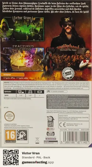 Victor Vran Nintendo Switch, PAL box back