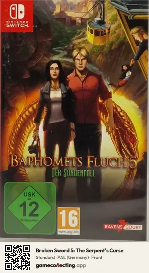 Broken Sword 5: The Serpent's Curse Nintendo Switch, Germany box front