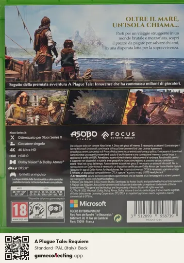 A Plague Tale: Requiem Xbox Series X, Italy box back