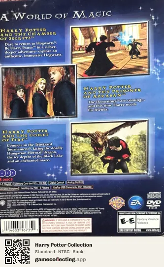 Harry Potter Collection PlayStation 2, NTSC box back