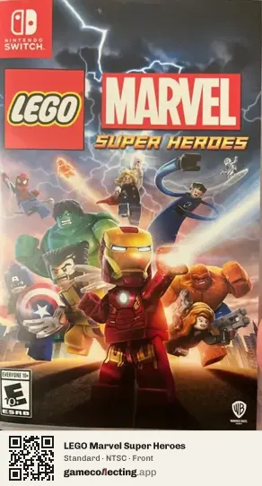LEGO Marvel Super Heroes Nintendo Switch, NTSC box front