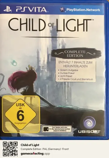 Child of Light PlayStation Vita, Germany box front