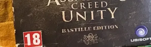 Assassin's Creed Unity, the PEGI square on its front