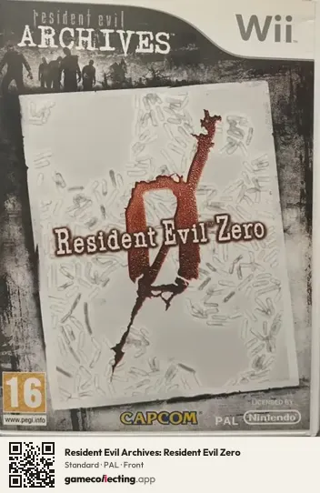 Resident Evil Archives: Resident Evil Zero Nintendo Wii, PAL box front
