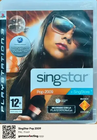 SingStar Pop 2009 PlayStation 3, PAL box front