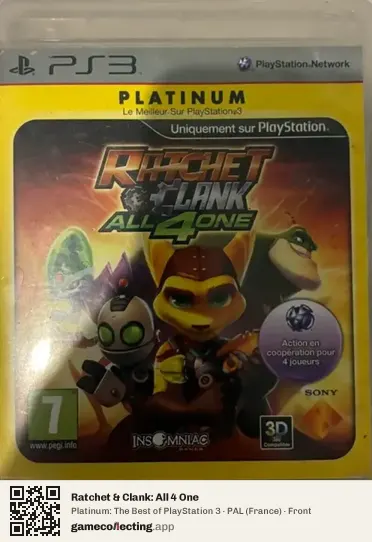 Ratchet & Clank: All 4 One PlayStation 3, France box front