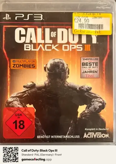 Call of Duty: Black Ops III PlayStation 3, Germany box front