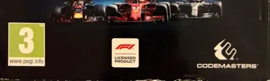 F1 2018, the PEGI square on its front