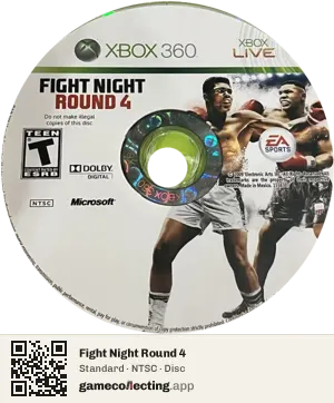 Fight Night Round 4 Xbox 360, NTSC disc