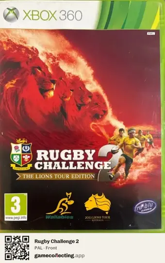 Rugby Challenge 2 Xbox 360, PAL box front