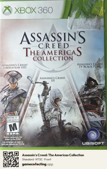 Assassin's Creed: The Americas Collection Xbox 360, NTSC box front