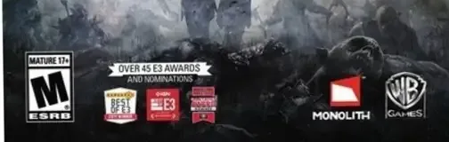 Middle-Earth: Shadow of Mordor, the ESRB box on its front