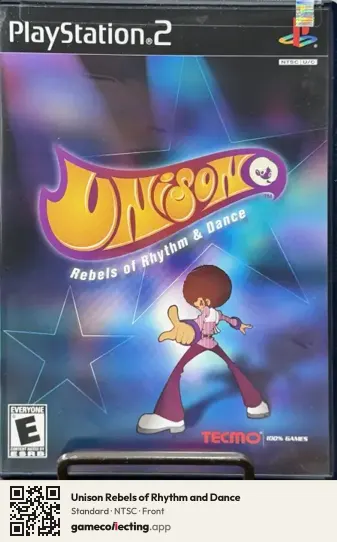 Unison Rebels of Rhythm and Dance PlayStation 2, NTSC box front