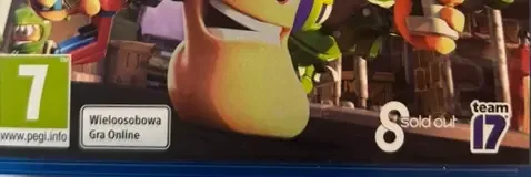 Worms Rumble, the PEGI square on its front