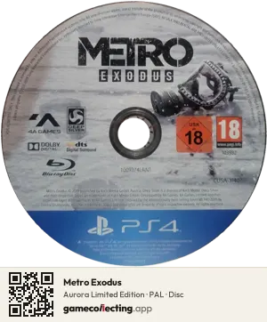Metro Exodus PlayStation 4, PAL disc
