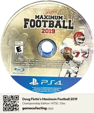 Doug Flutie's Maximum Football 2019 PlayStation 4, NTSC disc