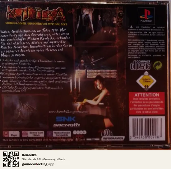 Koudelka PlayStation, Germany box back
