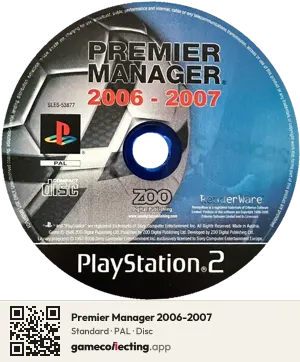 Premier Manager 2006-2007 PlayStation 2, PAL disc
