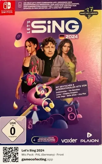Let's Sing 2024 Nintendo Switch, Germany box front