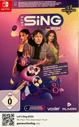 Let's Sing 2024 Nintendo Switch, Germany box front