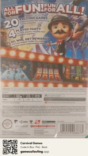 Carnival Games Nintendo Switch, PAL box back