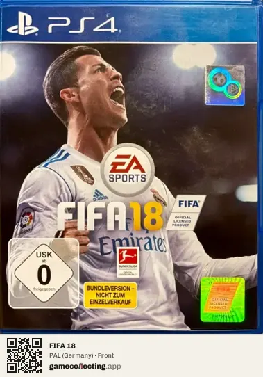 FIFA 18 PlayStation 4, Germany box front