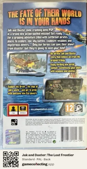Jak and Daxter: The Lost Frontier PlayStation Portable, PAL box back