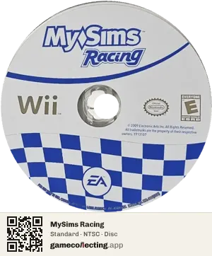 MySims Racing Nintendo Wii, NTSC disc
