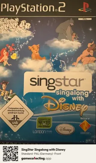 SingStar Singalong with Disney PlayStation 2, Germany box front