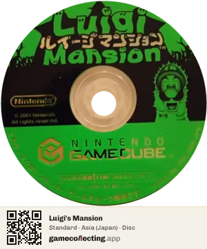 Luigi's Mansion Nintendo GameCube, Asia disc