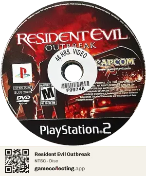 Resident Evil Outbreak PlayStation 2, NTSC disc
