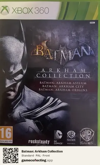 Batman: Arkham Collection Xbox 360, PAL box front