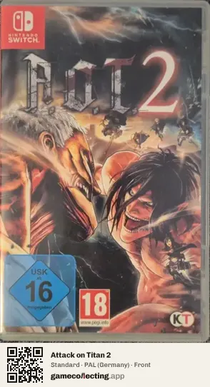 Attack on Titan 2 Nintendo Switch, Germany box front