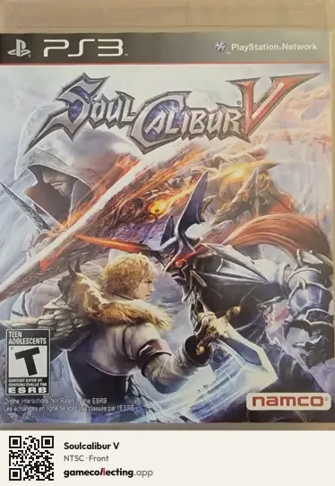 Soulcalibur V PlayStation 3, NTSC box front