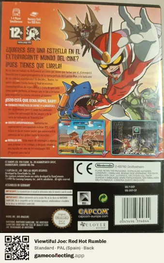 Viewtiful Joe: Red Hot Rumble Nintendo GameCube, Spain box back