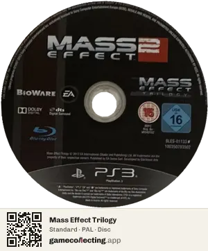 Mass Effect Trilogy PlayStation 3, PAL disc