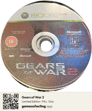 Gears of War 2 Xbox 360, PAL disc
