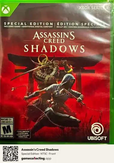 Assassin's Creed Shadows Xbox Series X, NTSC box front
