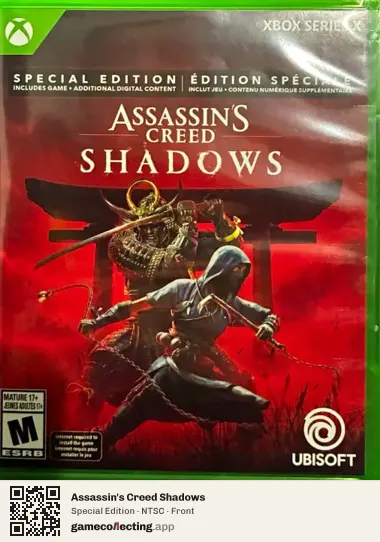 Assassin's Creed Shadows Xbox Series X, NTSC box front