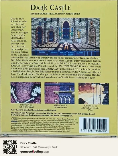 Dark Castle Philips CD-i, Germany box back