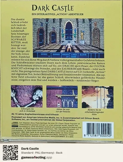 Dark Castle Philips CD-i, Germany box back