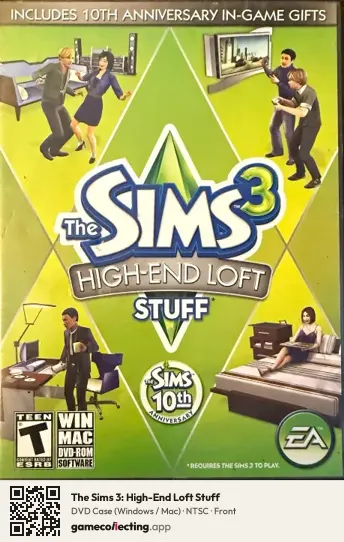 The Sims 3: High-End Loft Stuff Computer, NTSC box front